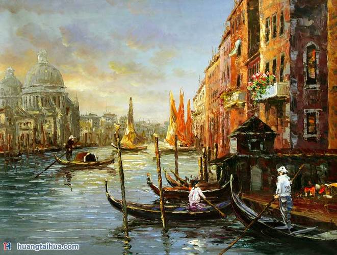 威尼斯游船油画（威尼斯游船油画图片）